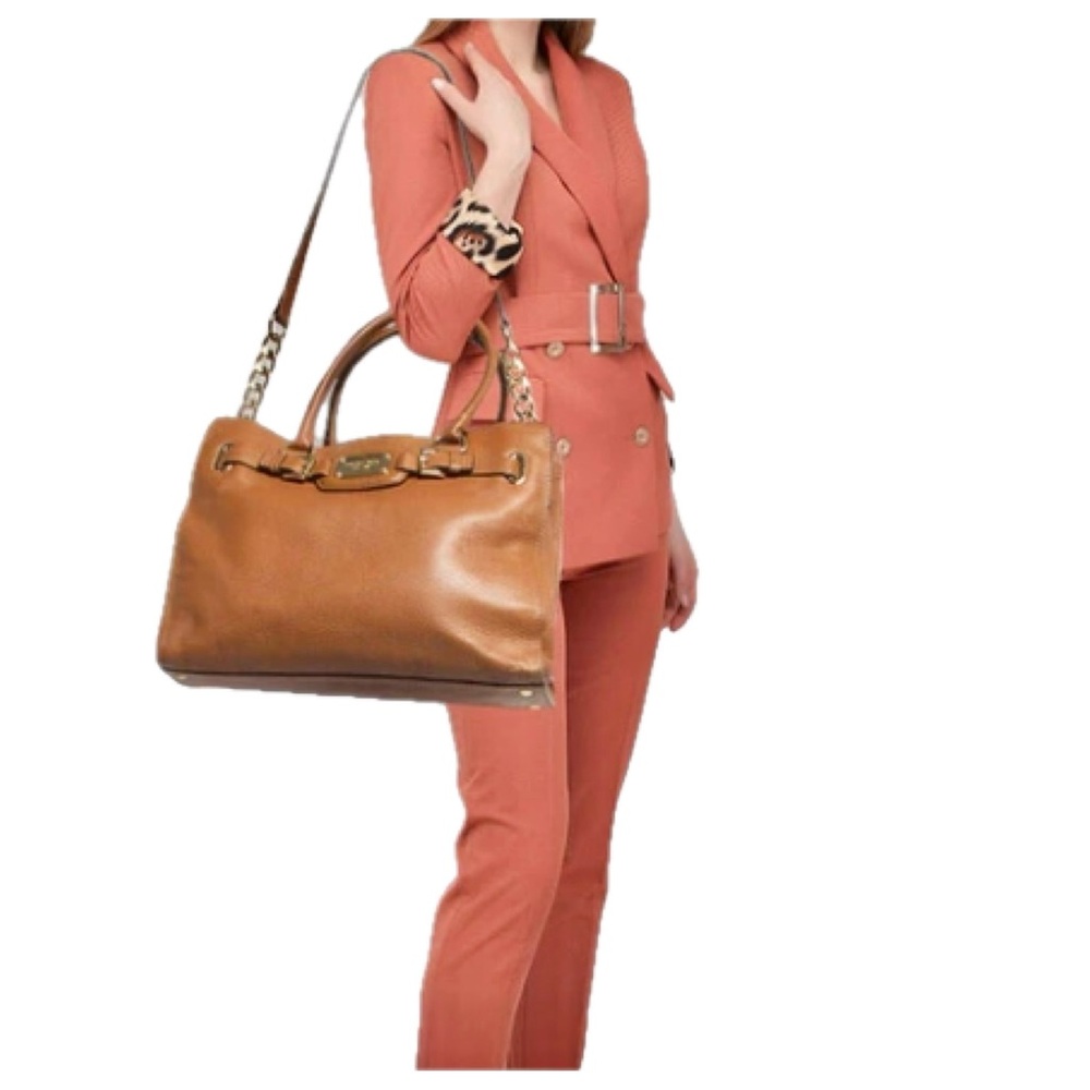 Michael Kors Large Hamilton Tan Pebble Leather Satchel EU A true classic